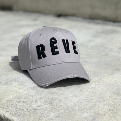 DISTRESSED TRUCKER - BLACK ON GREY RÊVE